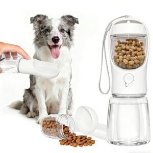 2-in-1 Dog Water Bottle and Food Container