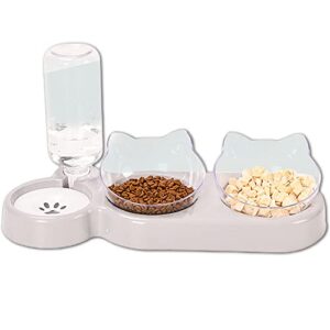 3-In-1 Cat Food and Water Bowl Set