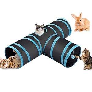 3-Way Pop-Up Cat and Rabbit Tunnel
