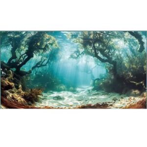 3D Natural Landscape Aquarium Background Sticker
