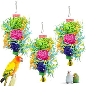 3 PCS Colorful Bird Toys for Parrots