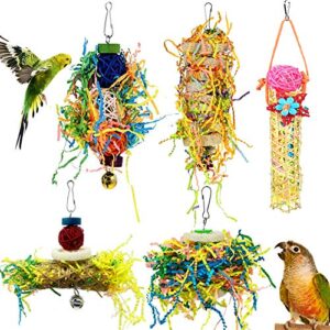 5 Pack Bird Shredding Toys for Small Birds