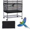 Adjustable Bird Cage Cover in Black