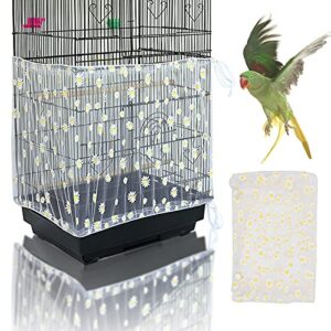 Adjustable Bird Cage Cover with Daisy Design