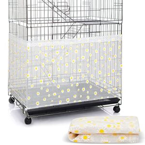 Adjustable Bird Cage Net Cover with Daisy Design