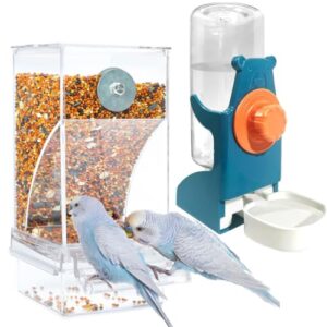 Automatic Bird Feeder and Water Dispenser Set