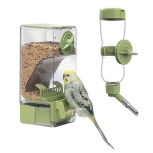 Automatic Bird Feeder and Water Dispenser Set