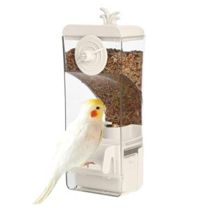 Automatic Bird Feeder with Perch for Cages