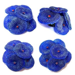 Blue Coral Aquarium Decoration Set - 4 Pcs