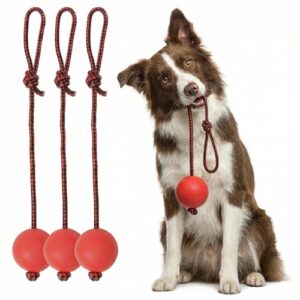 BOBPPOP Durable Rope Dog Balls - 3 Pack