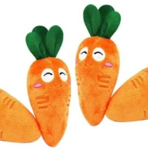 Cawhui 4 Pack Plush Carrot Dog Toys