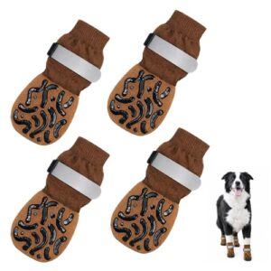 CAYLEKI Anti-Slip Dog Socks with Reflective Straps