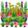 Colorful Aquarium Decor Plants - 18 Pack