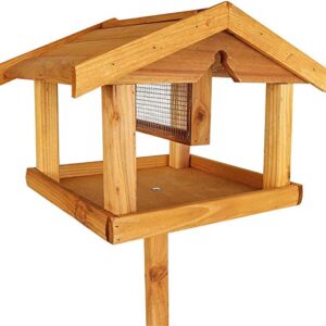 Deluxe Wooden Bird Feeding Station