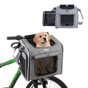 Detachable Dog Bike Basket Carrier