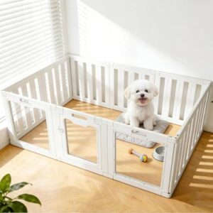 DIY Acrylic Dog Playpen with Door Lock