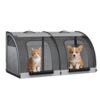 Dual-Compartment Foldable Pet Carrier