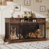 Elegant Double Dog Crate with Removable Divider