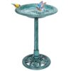 Elegant Green Birdbath for Garden Decoration