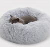Enjamoy Plush Round Dog Bed - Grey Comfort