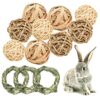 Episkey 12 Pcs Natural Rabbit Chew Toys