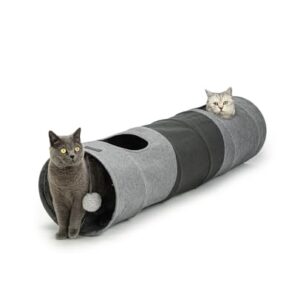 Expandable Cat Tunnel with Play Ball