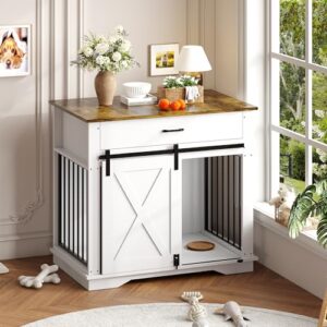 Farmhouse Dog Crate Furniture with Storage