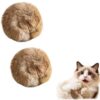 Fluffy Rabbit Fur Cat Balls - 2 Pack