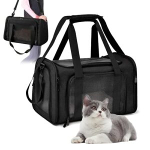 Foldable Cat Dog Carrier Bag with Plush Mat