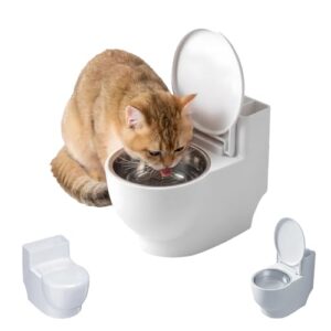 Funny Toilet-Shaped Cat Water Bowl