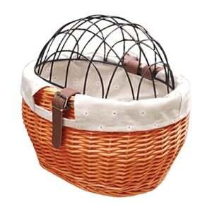 Honey Wicker Bike Basket for Pets
