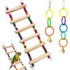 Interactive Bird Toy Set with Ladder and Rings
