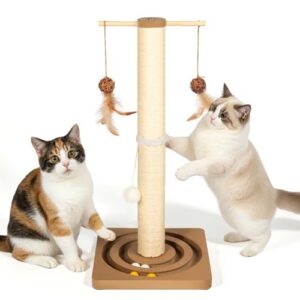 Interactive Cat Scratching Post with Toys
