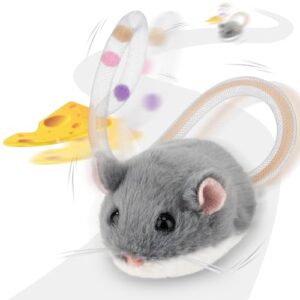 Interactive MigiMouse Cat Toy with Squeak