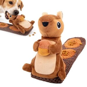 Interactive Plush Dog Toy with Treat Dispenser