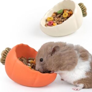 Kelivi Ceramic Hamster Food Bowls - 2 Pack