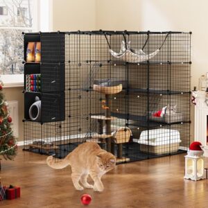 Large Cat Cage with Storage and Hammock