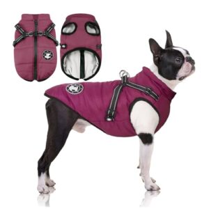 LUOWAN Waterproof Dog Coat with Harness
