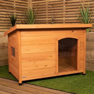 Medium Wooden Outdoor Dog House with Window