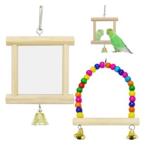 Mini Mirror and Swing Set for Birds