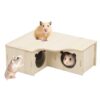 Natural Wooden Hamster Corner House