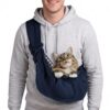 Navy Blue Puppy Sling Carrier Bag