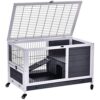 PawHut Rabbit Hutch for Indoor Small Pets