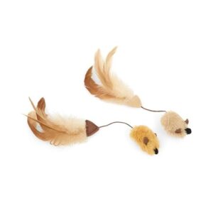 Petface Catnip Plush Mice with Feather Tails