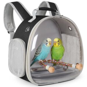 Portable Bird Backpack Carrier with Clear Window
