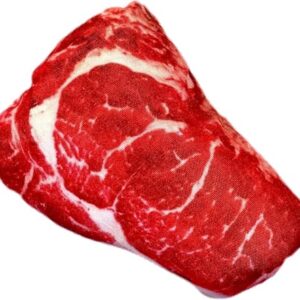 Realistic Steak Plush Dog Chew Toy