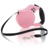 Retractable 10FT Dog Leash - Pink/Black