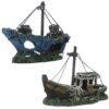 Shipwreck-themed Fish Tank Decorations Set