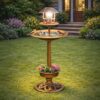 Solar-Powered Bird Bath and Feeder Station