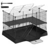 SONGMICS 2-Tier Playpen for Small Animals